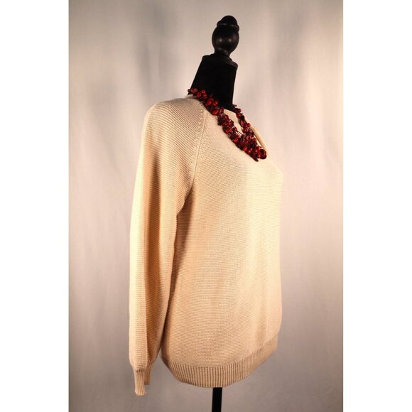 Weekend MaxMara Crew neck -Caserta sweater Beige Size Small - Picture 5 of 13